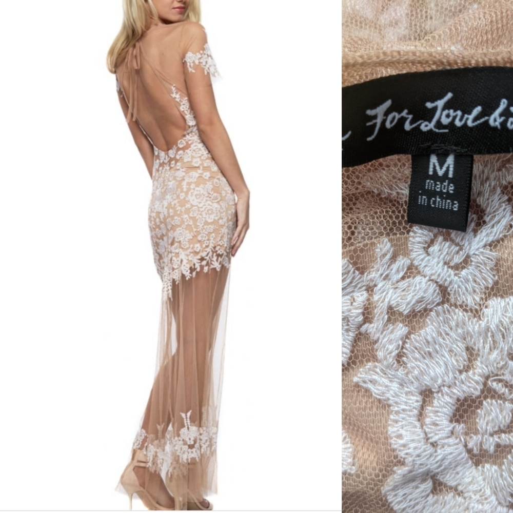 Nwot for love & lemons Luau maxi romantic dress M